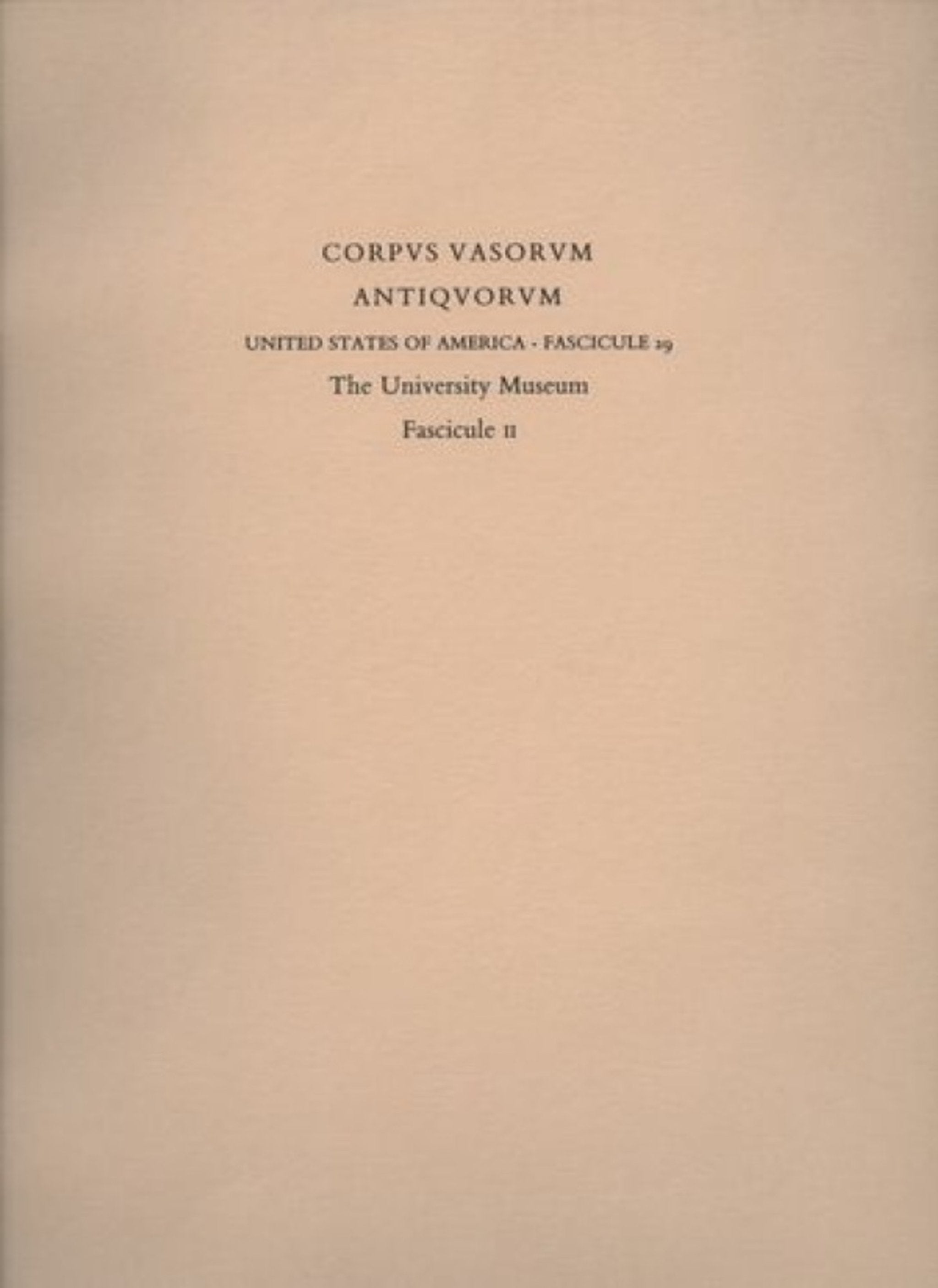 Cover image for Corpus Vasorum Antiquorum, 2 ISBN 9780934718929